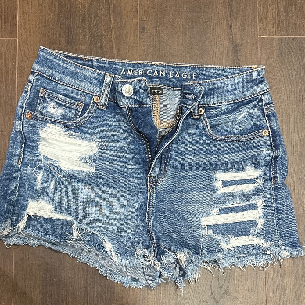 American Eagle Outfitters Ripped Denim Jean Shorts